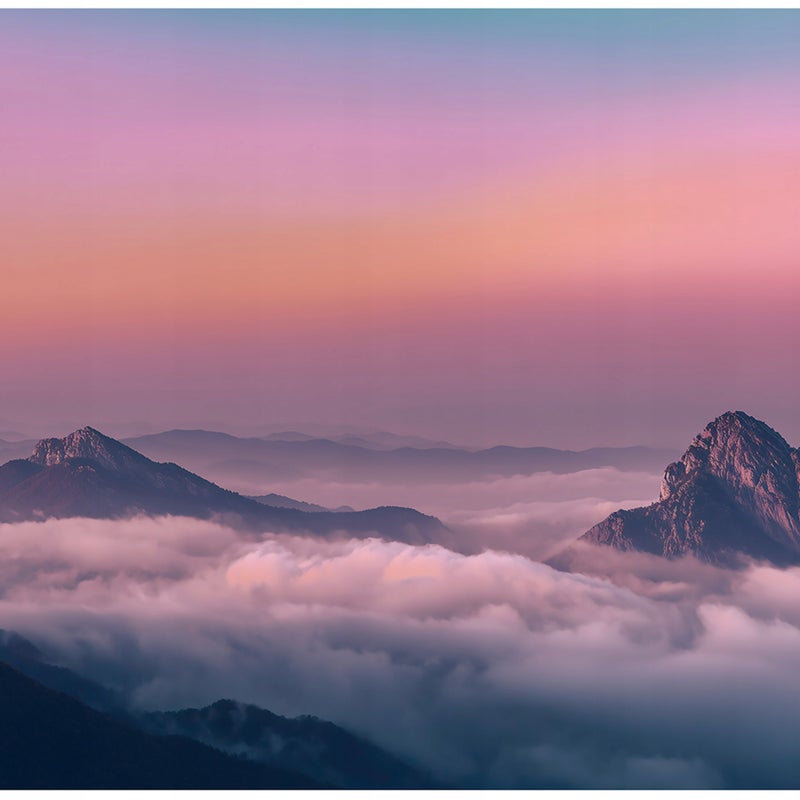 Fototapeta Góry Krajobraz Różowy Niebo 250x175 cm Tapeta Do Sypialni Salonu Kuchni Na Flizelinie