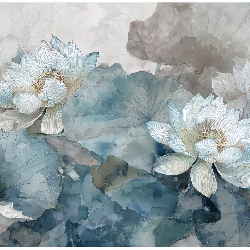 Fototapeta Kwiaty Liście Abstrakcja 350x250 cm Tapeta Do Sypialni Salonu Kuchni Na Flizelinie