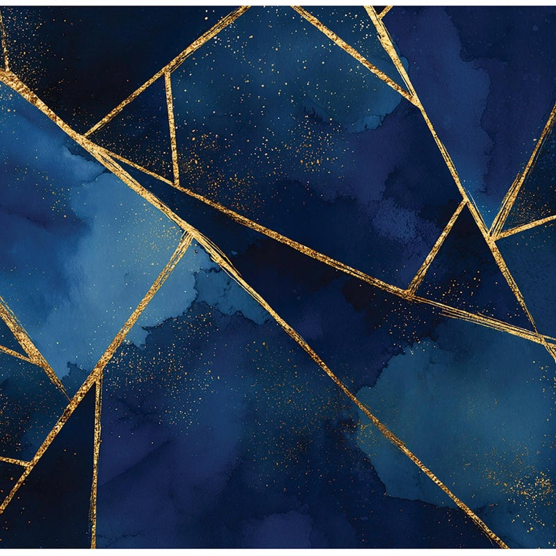 Fototapeta Abstrakcja Linie Złoty Niebieski 400x280 cm Tapeta Do Sypialni Salonu Kuchni Na Flizelinie