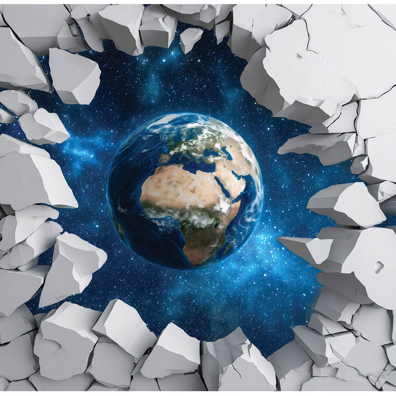 Fototapeta Dla Dzieci Chłopca Młodzieży 3D Ziemia Kosmos 250x175 cm Tapeta Dziecięca Na Flizelinie