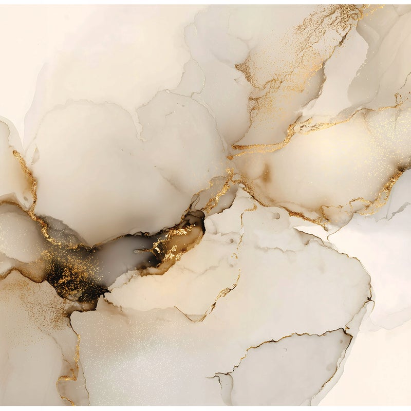 Fototapeta Marmur Imitacja Złoty Beżowy Kamień 300x210 cm Tapeta Do Sypialni Salonu Kuchni Na Flizelinie