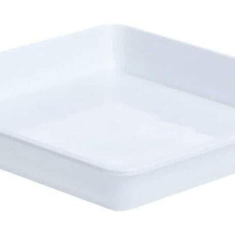 Biała plastikowa doniczka 18*18 cm, kwadratowa tacka ociekowa, odpowiednia do użytku wewnątrz i na zewnątrz, 2 sztuki