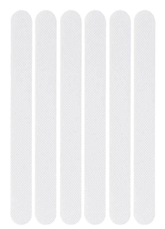 Naklejki antypoślizgowe do wanien, pryszniców i schodów, 2 x 38 cm, 6 szt., białe