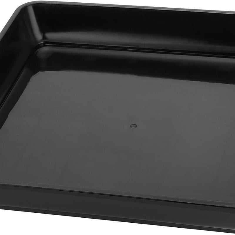 Czarna plastikowa doniczka 22*22 cm, kwadratowa, z tacką ociekową, odpowiednia do użytku wewnątrz i na zewnątrz, 2 sztuki