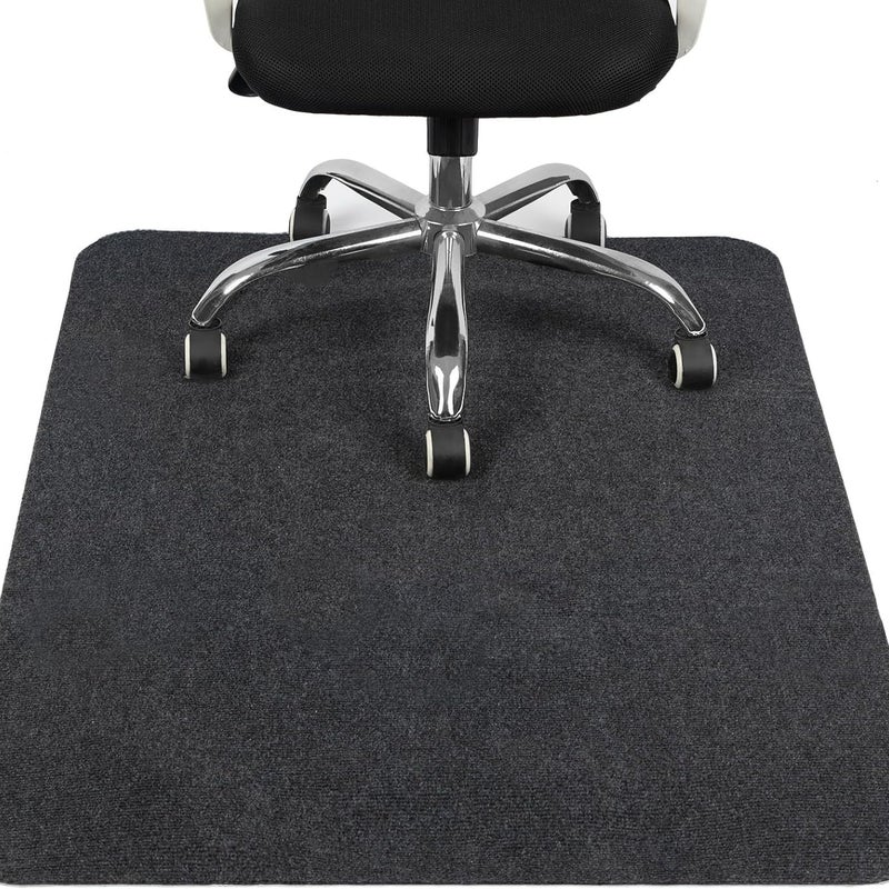 1 Szary, antypoślizgowy ochraniacz na podłogę do krzesła biurowego 90 x 120 cm, wytrzymały, twardy ochraniacz na podłogę do krzeseł i kółek, łatwy do