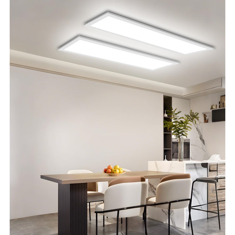 LOVHAUS Zestaw 2 Lamp Sufitowych LED 24W 2400LM, Światło Białe 6500K do Biura, Salonu, Łazienki, Korytarza, 100LM/W Lampa Kuchnia 580x200mm