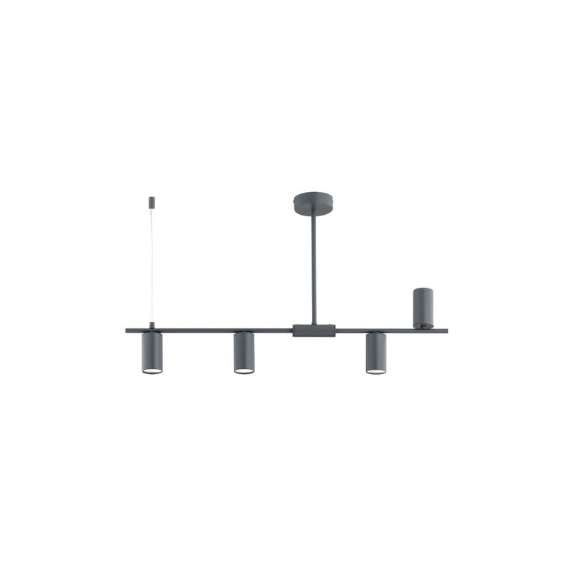 Lampa wisząca Uranos szara 4xGU10x10W nowoczesna wym: 46 x 82 x 10 cm metal Alfa