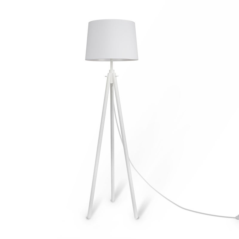 Lampa podłogowa stojąca Calvin biała 1xE27x60W wym: 161,5 x 60,7 x 60,7 cm tkanina Maytoni