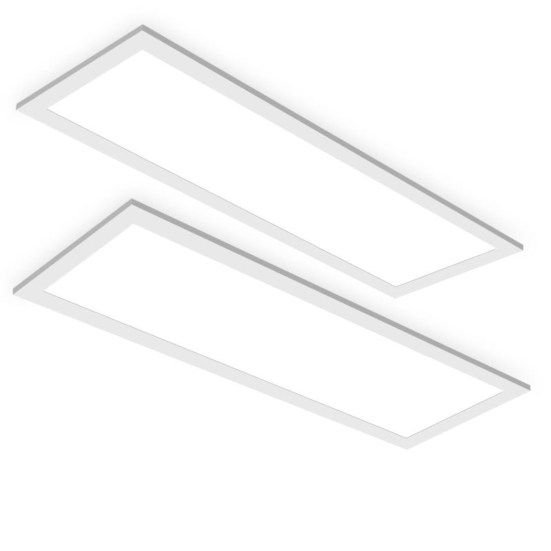 LOVHAUS Zestaw 2 Paneli LED 58x20CM 24W 2400LM 100LM/W Światło Panel LED 6500K Białe Bez Migotania do Biura, Kuchni, Salonu, Łazienki