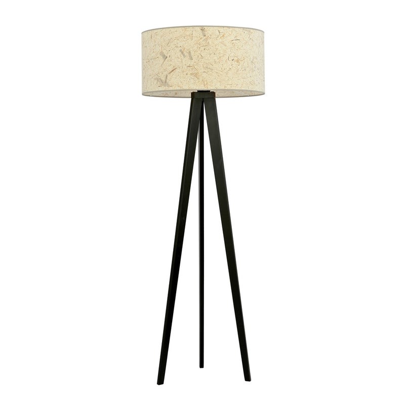 Lampa podłogowa stojąca Aston kremowo-czarna 1xE27x15W wym: 150 x 45 x 45 cm korek Emibig