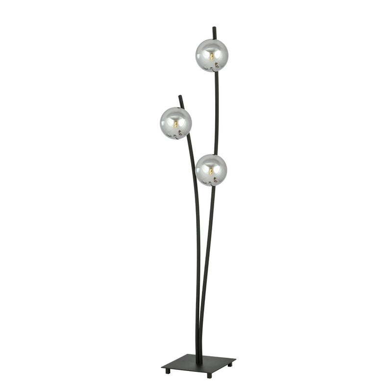 Lampa podłogowa stojąca Hunter czarna-chromowana 3xE14x10W wym: 150 x 35 x 35 cm metal Emibig