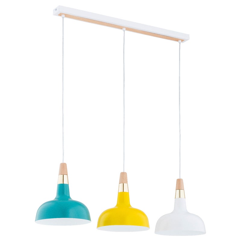 Lampa wisząca Rodos multikolor 3xE27x15W nowoczesna wym: 90 x 85 x 23 cm metal Alfa