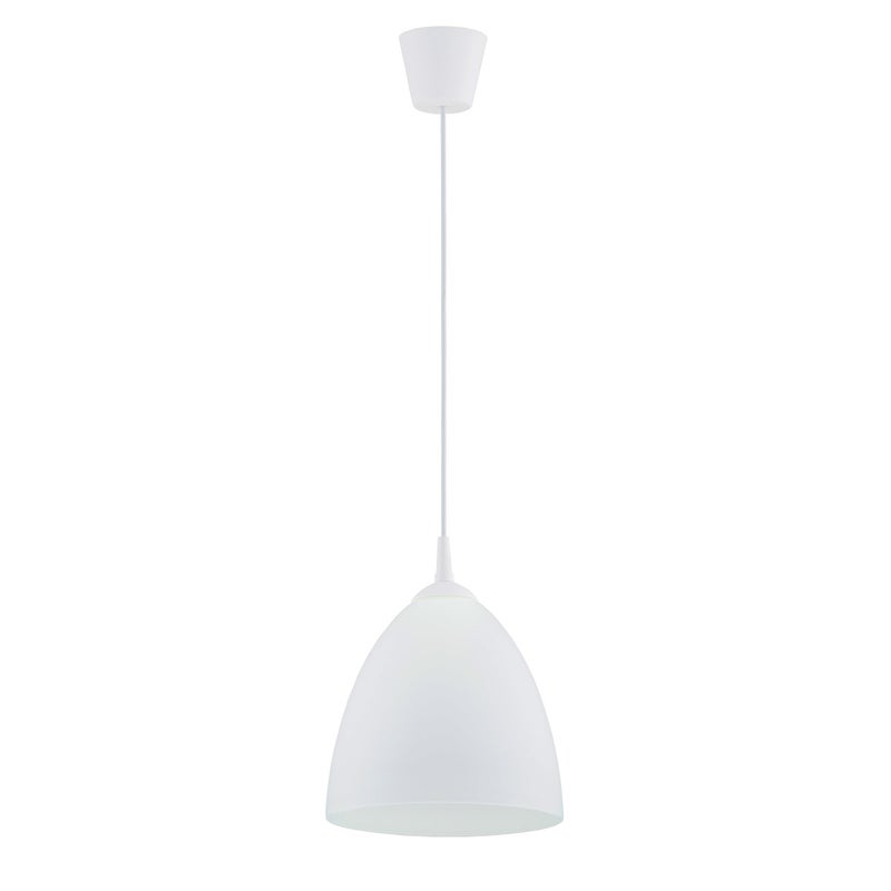 Lampa wisząca Lera biała 1xE27x15W do kuchni wym: 90 x 23 x 23 cm szkło Alfa