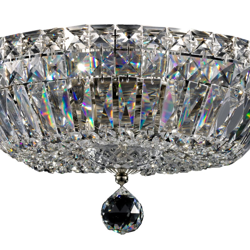 Lampa wisząca Basfor nikiel-transparentna 3xE14x60W kryształowa wym: 20,5 x 30 x 30 cm kryształ Maytoni