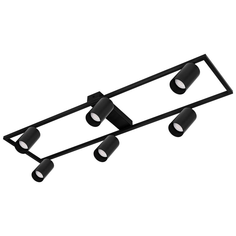 Żyrandol LED Bumo 6xGU10 lampa sufitowa oprawa 60 cm czarny MasterLED