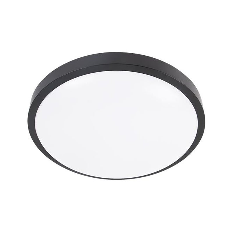 Plafon LED z czujnikiem ruchu Luvo 18W 27,5cm IP44 neutralna biel 4000K okrągły czarny MasterLED