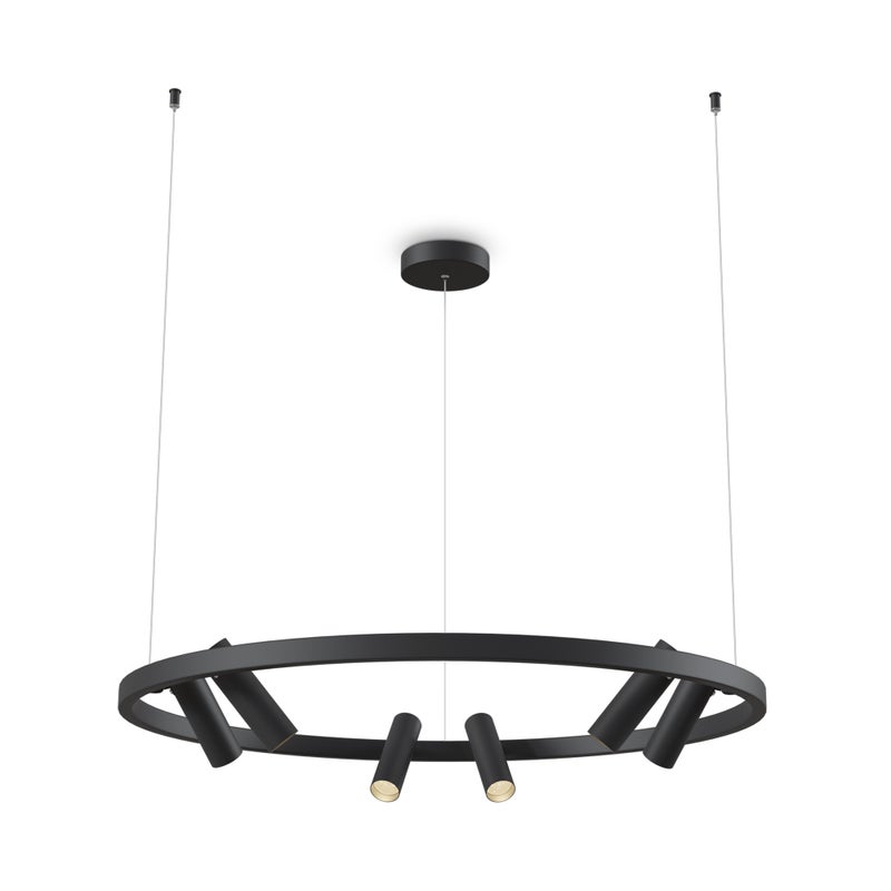 Lampa wisząca Satellite czarna LED 42W 3000K 3900lm wym: 120 x 90 x 120 cm metal Maytoni