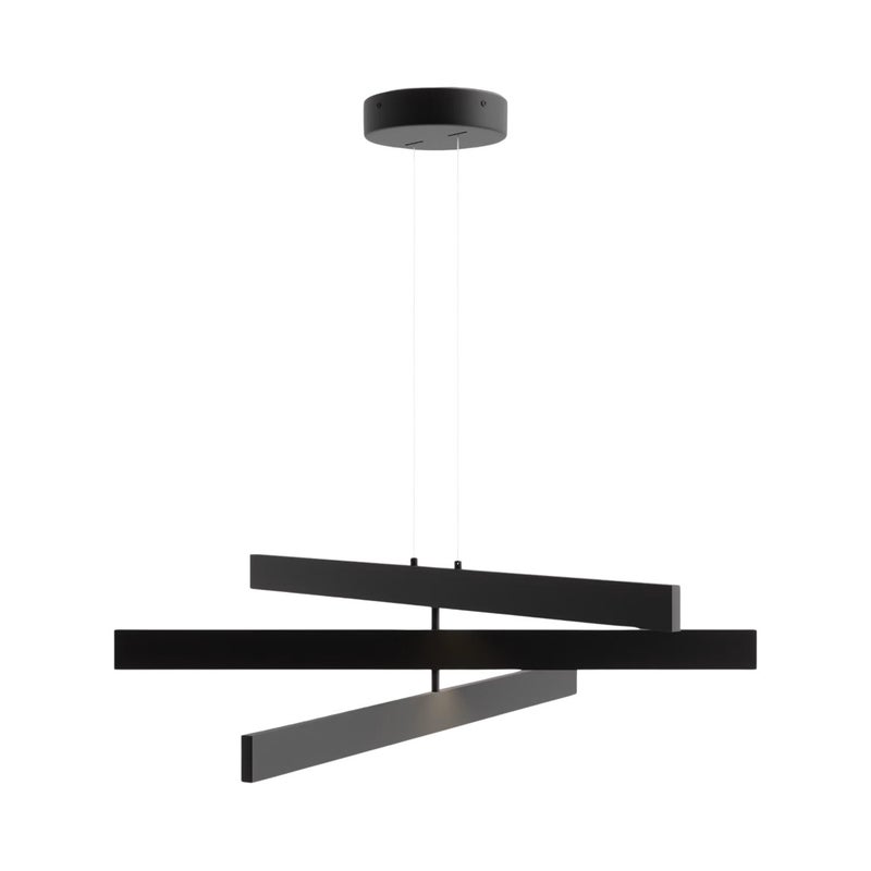 Lampa wisząca Origami czarna LED 46W 4000K 2300lm wym: 18,7 x 80 x 80 cm aluminium Maytoni