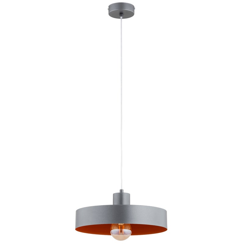 Lampa wisząca Nevera grafitowo-czerwona 1xE27x15W do kuchni wym: 80 x 34 x 34 cm metal Alfa