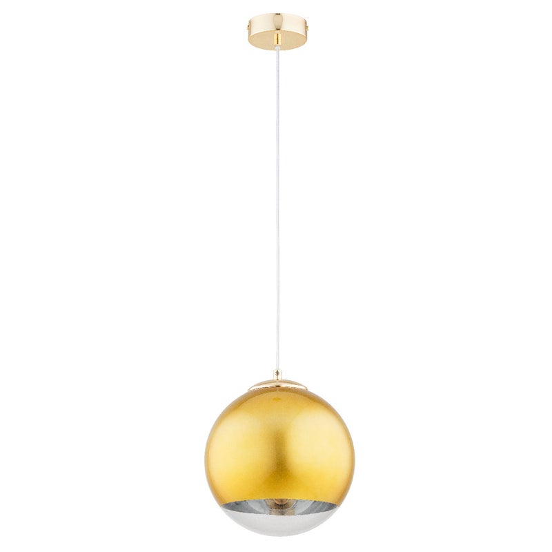 Lampa wisząca Leila złoto-przezroczysty 1xE27x15W do kuchni wym: 95 x 25 x 25 cm szkło Alfa