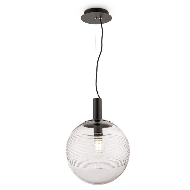 Lampa wisząca Perlas czarno-przezroczysta 1xE27x60W wym: 140,9 x 28,5 x 28,5 cm metal Maytoni