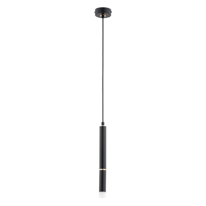Lampa wisząca Derso czarno-złota 1xG9x10W do kuchni wym: 85 x 8 x 8 cm metal Alfa