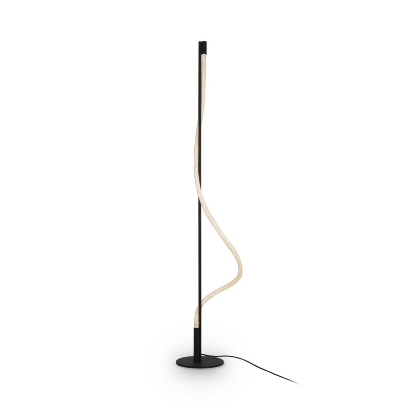 Lampa podłogowa stojąca Tau czarno-biała LED 15W 3000K 450lm wym: 150 x 22 x 22 cm aluminium Maytoni