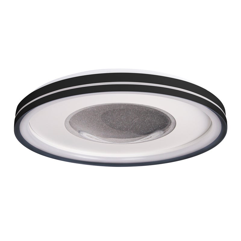 Plafon LED z pilotem 3CCT 68W 48cm 3000–6500K lampa sufitowa okrągła czarna XUDO