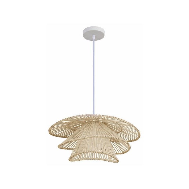 Lampa wisząca Hima brąz 1xE27x40W wym: 120 x 45,5 x 45,5 cm wiklina / rattan / słoma Reality