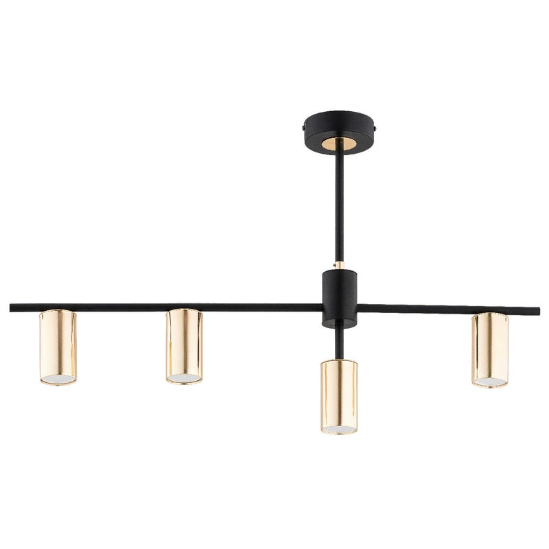 Lampa wisząca Ursa czarno-złota 4xGU10x15W nowoczesna wym: 48 x 75 x 10 cm metal Alfa