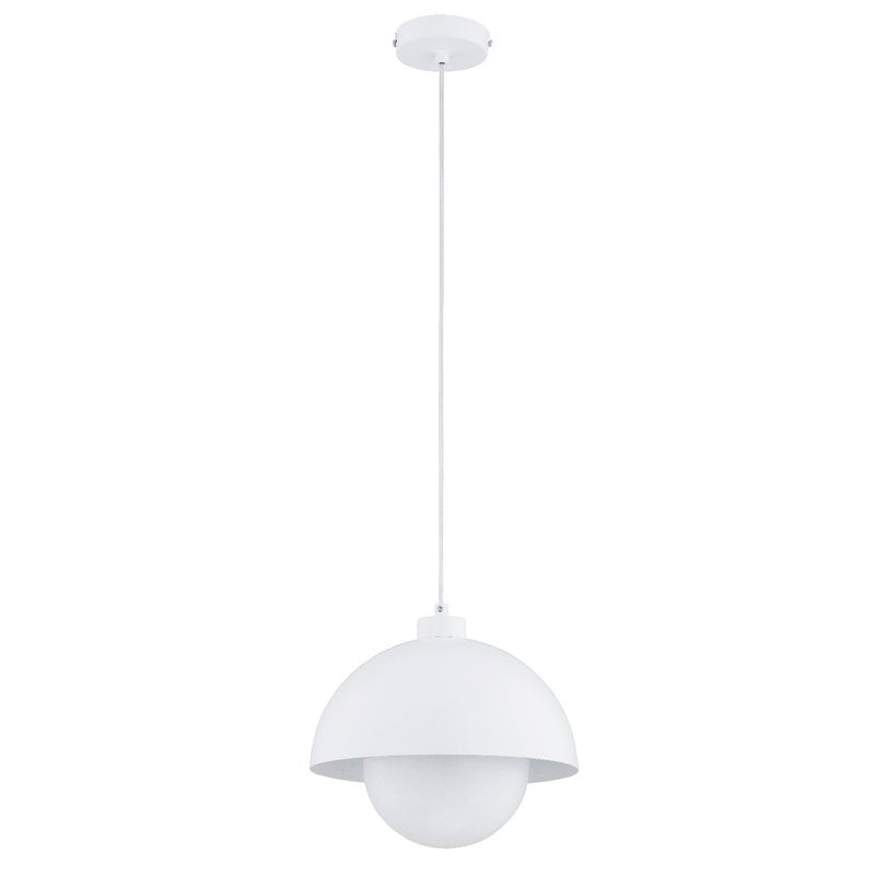Lampa wisząca Kuger biała 1xE27x15W do kuchni wym: 85 x 27 x 27 cm metal Alfa