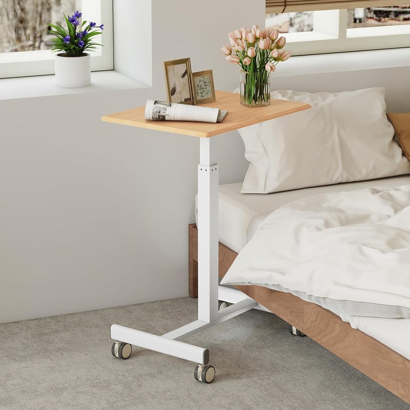 Stolik Pomocniczy na Kółkach – Regulowana Wysokość od 74,5 do 108,5 cm – do Laptopa – Stolik pod Laptopa – do Salonu