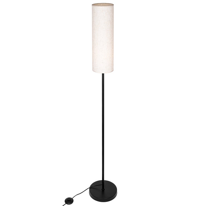 Lampa podłogowa Passo E27 150cm IP20 klosz rattanowy czarna stojąca MasterLED