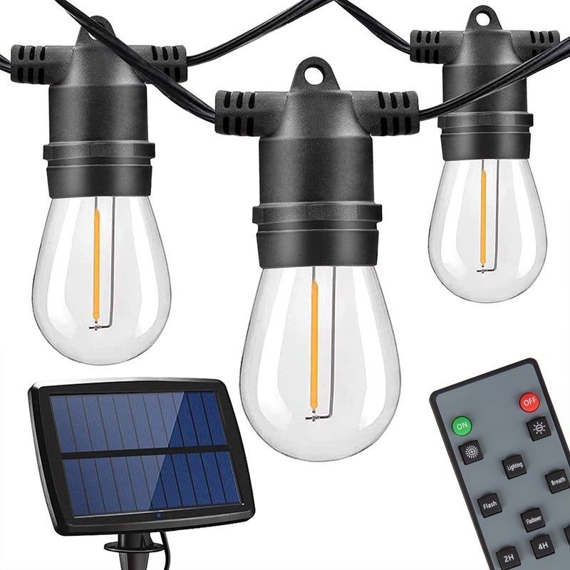 Girlanda LED solarna 10x LED 10m IP44 3000K ciepła biel czujnik zmierzchu lampki + pilot MasterLED