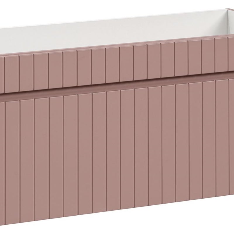 Szafka łazienkowa ICONIC Rose 100 cm wisząca róż ryflowana szuflada