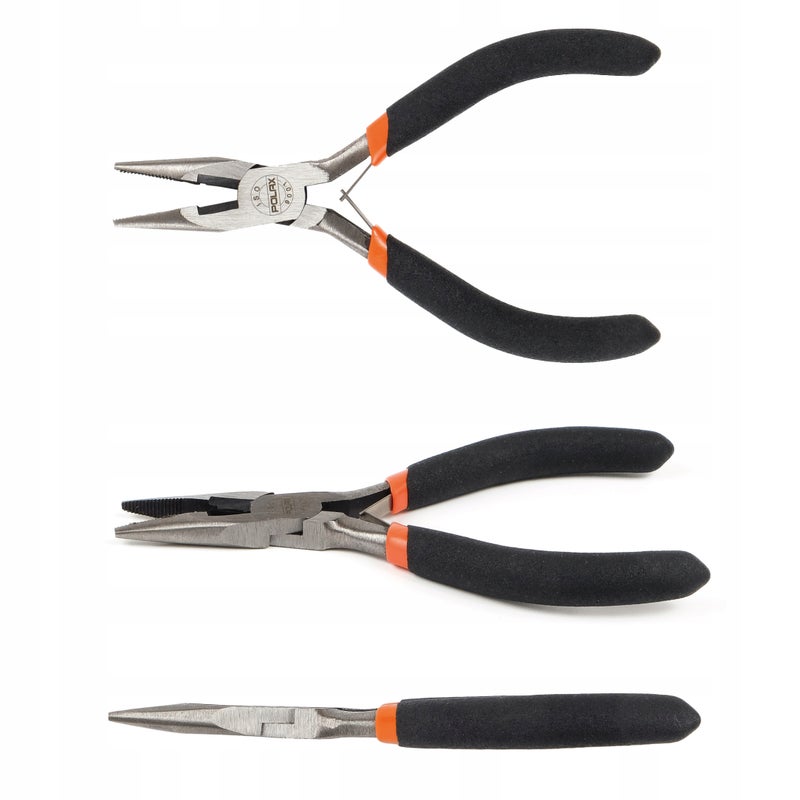 Polax Szczypce wydłużone proste mini 125mm