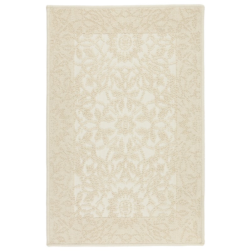 Dywanik łazienkowy Lino 60x90 cm bawełna egipska ornament beżowy