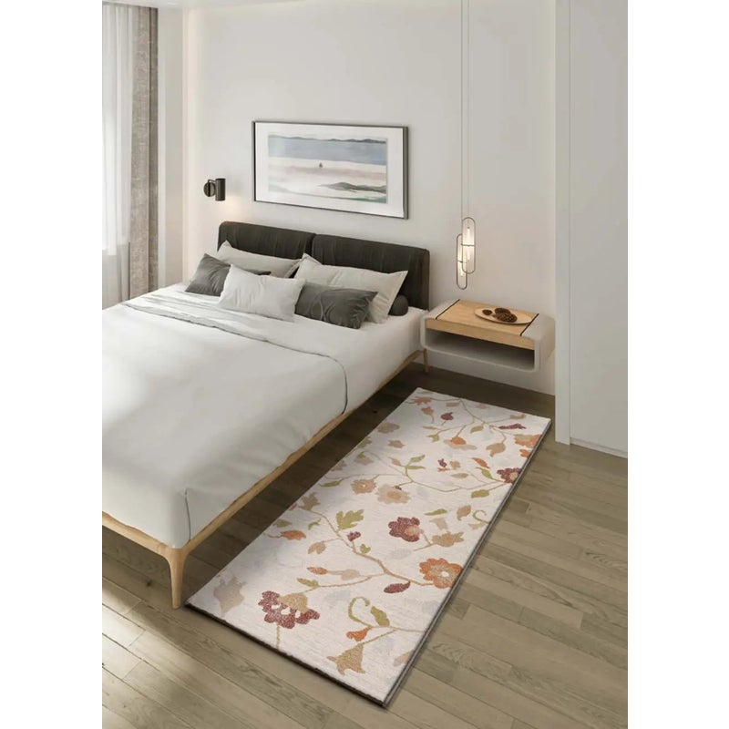 Dywan wewnętrzny prostokątny, wielokolorowy, 80 x 200 cm, TAMARIS motywy kwiatowe - ATTICGO
