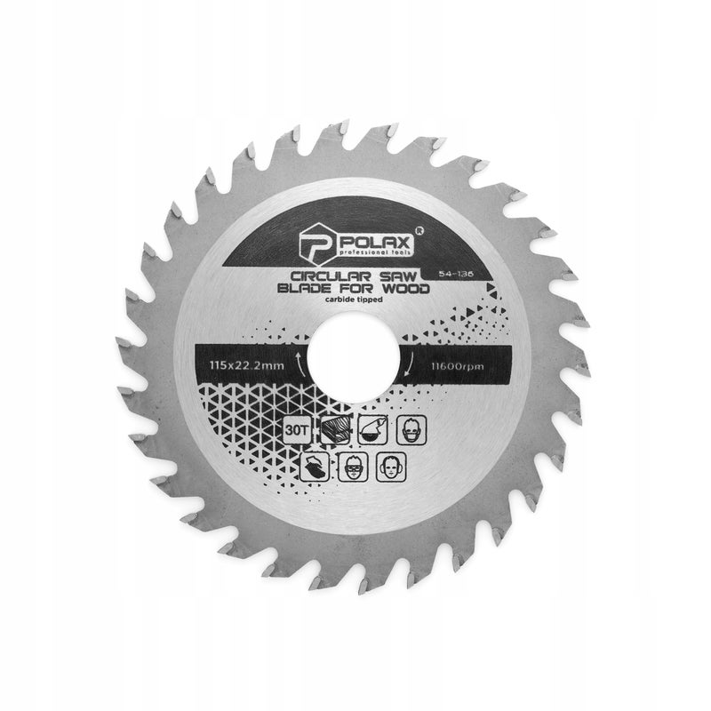 Polax Tarcza piła tarczowa do drewna 115x22.2/20 30Т