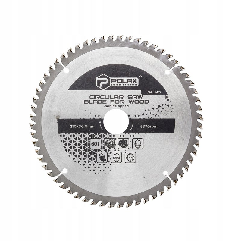 Polax Tarcza piła tarczowa do drewna 210 x 30.0/25.4 60Т