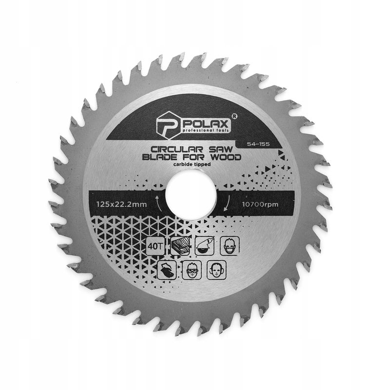 Polax Tarcza piła tarczowa do drewna 125 x22.2/20 40Т