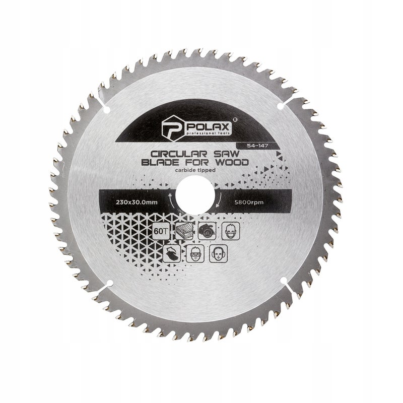 Polax Tarcza piła tarczowa do drewna 230 x 30.0/25.4 60Т