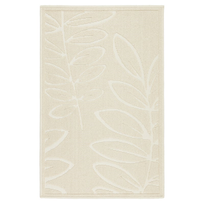 Dywanik łazienkowy Lino 50x80 cm bawełna egipska roślinny beżowy