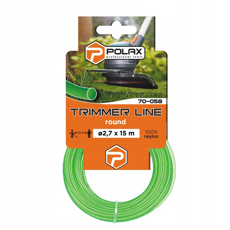 Żyłka tnąca do podkaszarek trimmer Okrągła 2.7mm x 15m