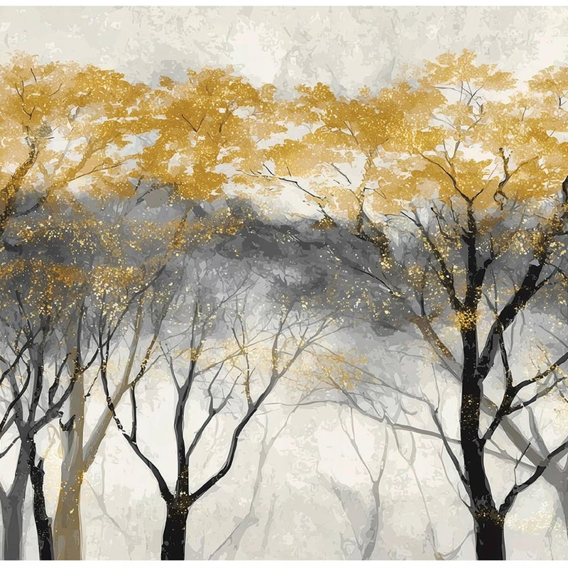 Fototapeta Drzewa Las Beton 350x250 cm Tapeta Do Sypialni Salonu Kuchni Na Flizelinie