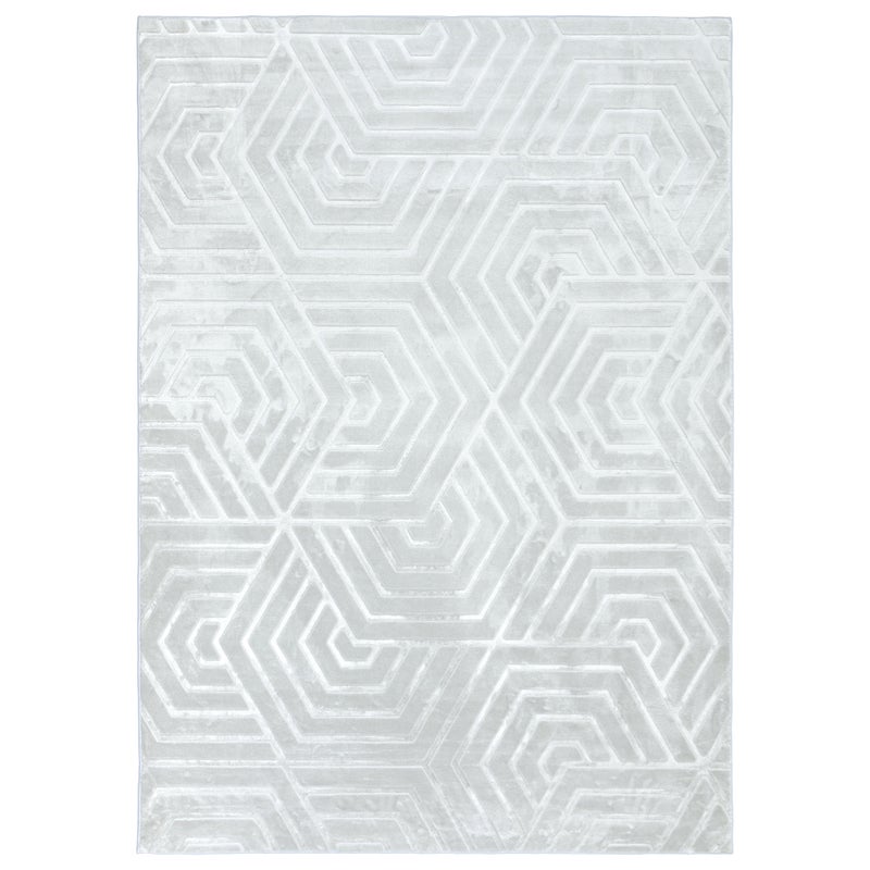 Dywan Glamour 3D 160x220 cm Geometryczny szary