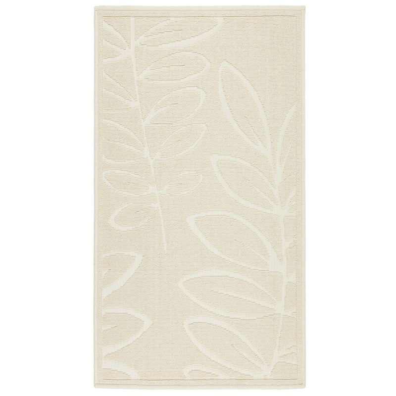 Dywanik łazienkowy Lino 73x135 cm bawełna egipska roślinny beżowy