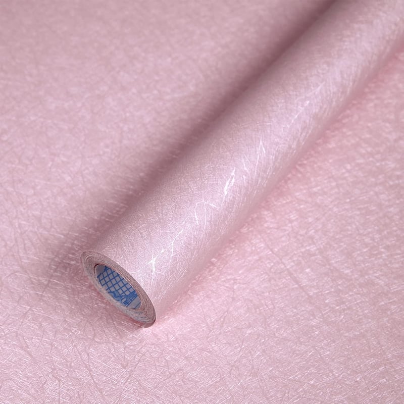 1 rolka (0,4 x 3 metry) różowej, wodoodpornej, samoprzylepnej tapety winylowej do mebli, odpowiedniej do ścian sypialni, szafek i stołów