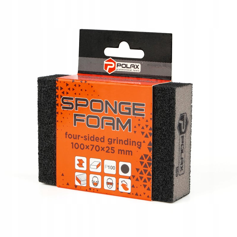 Polax Klocek kostka gąbka ścierna szlifierska 100×70×25mm P100