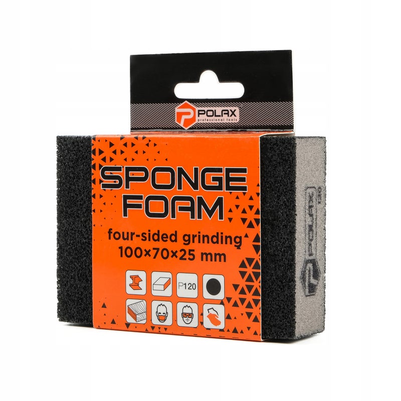 Polax Klocek kostka gąbka ścierna szlifierska 100×70×25mm P120